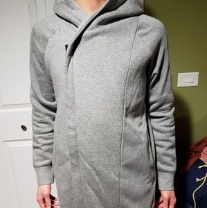 H&M/Divided Unisex Asymmetric Zip Longline Hoodie